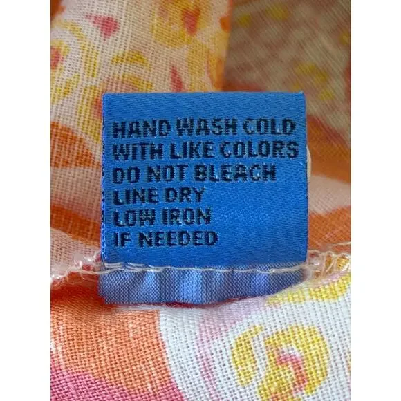 J.McLaughlin Foley Linen-Blend Dress Pink Trinidad Abstract Medium Beachy Resort - Picture 14 of 14